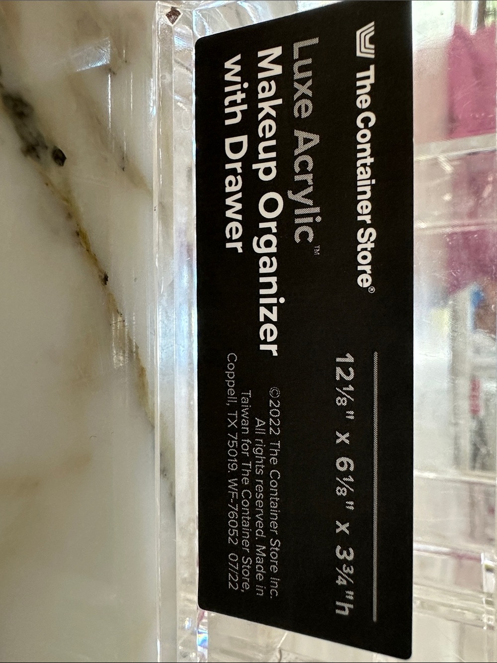 The Container Store Clear Acrylic Makeup Organizer with Drawer - Transparent